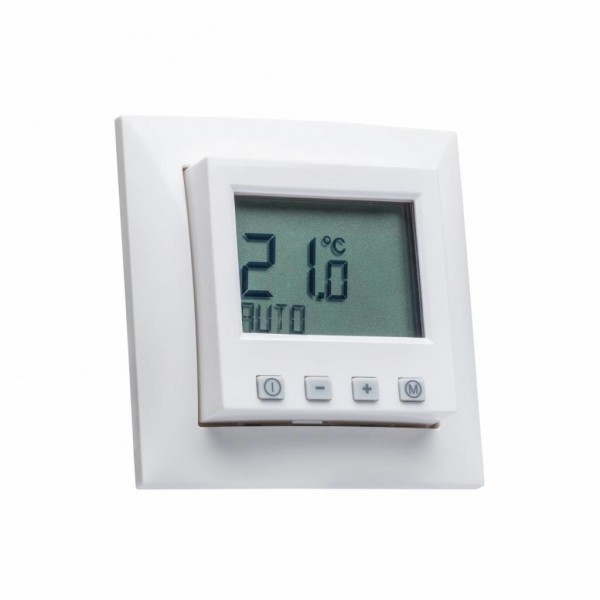 Raumthermostat digital mit Uhr für Berker Rahmen