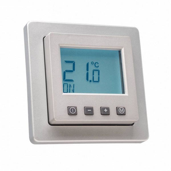 Raumthermostat digital für Berker Q.1/Q.3 Rahmen alu