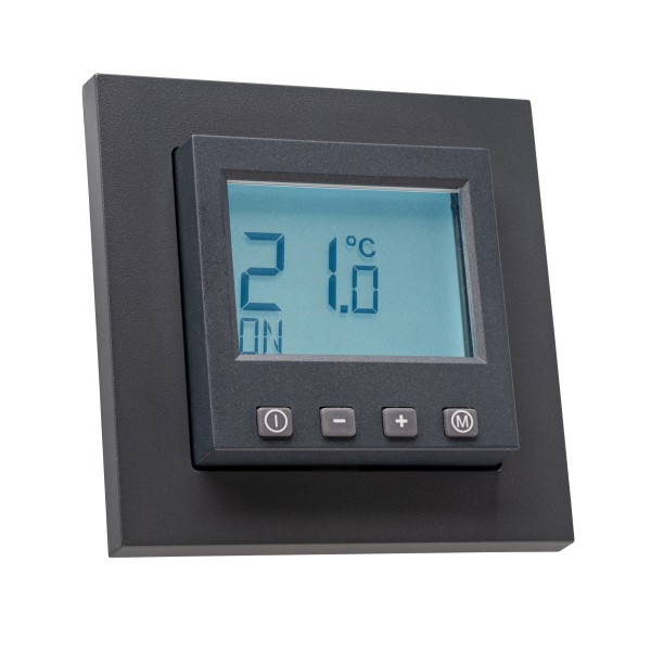 Raumthermostat digital für GIRA Rahmen schwarz