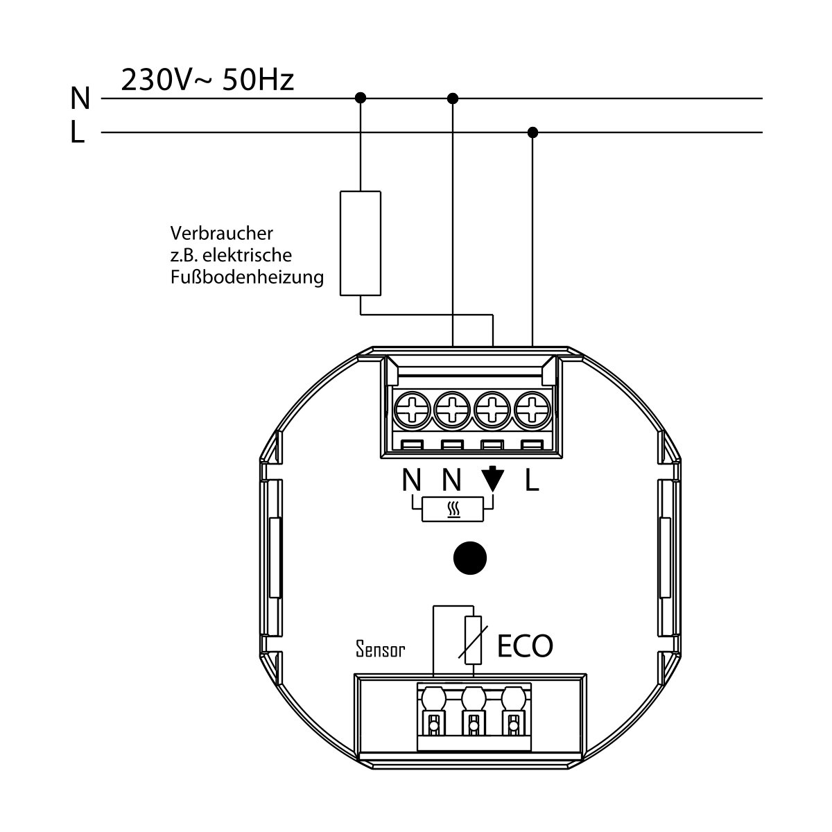 EFK-50 Temperaturregler mit Bodenfühler -  - Ihr