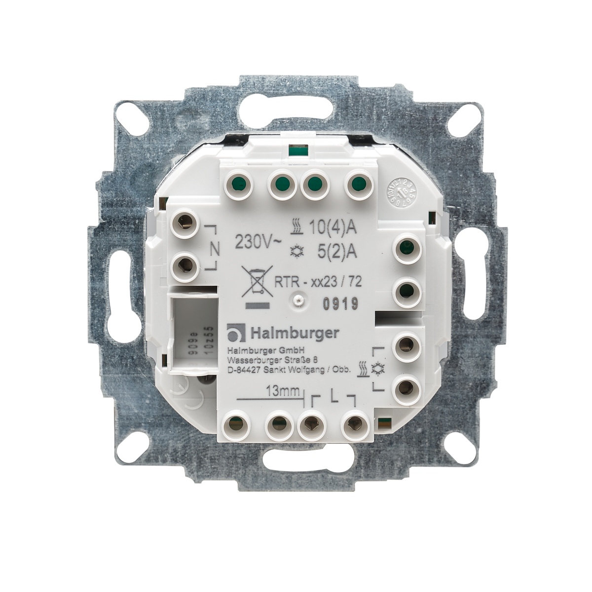 Halmburger Raumthermostat RTR-72rg mit Umschalter Heizen/Kühlen