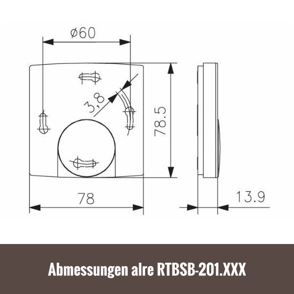 Alre Steckdosenthermostat RTBSB-001.401 Raumthermostat