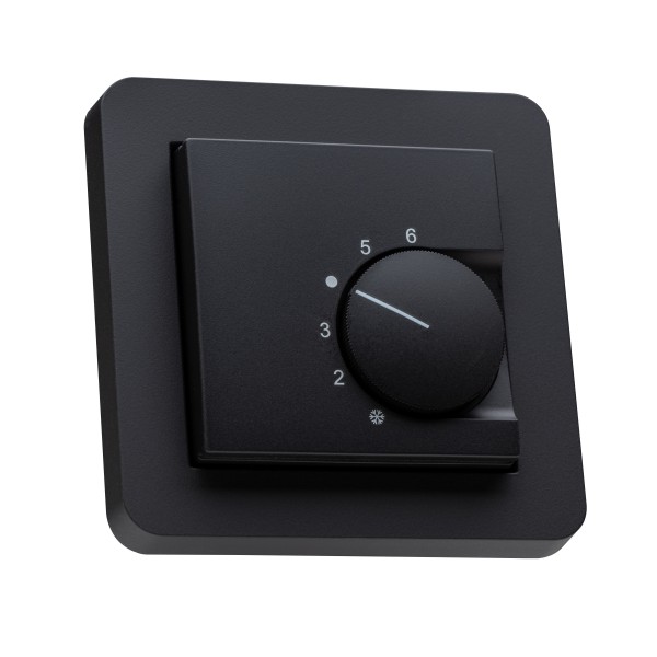 Raumthermostat für Gira E1 schwarz matt
