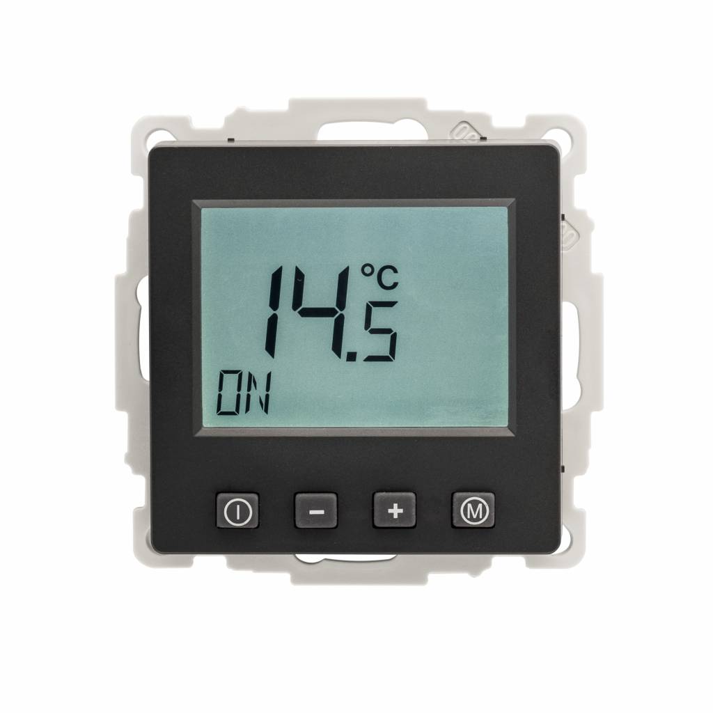 Raumthermostat digital für Berker S.1/B.3/B.7 Rahmen in anthrazit