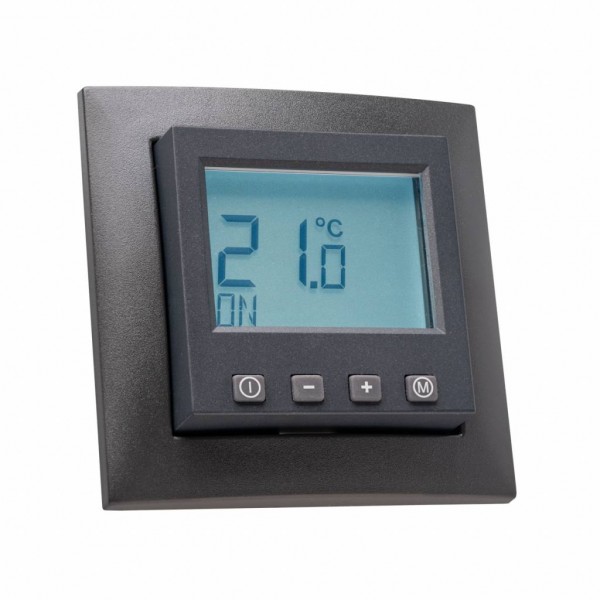 Raumthermostat digital für Berker Rahmen anthrazit