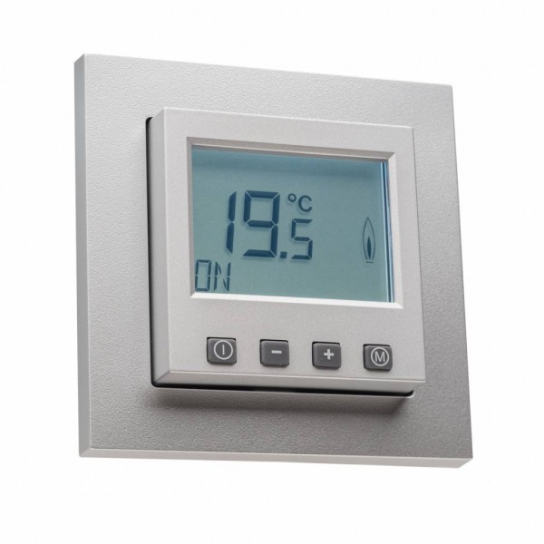 Raumthermostat digital für Merten Rahmen alu