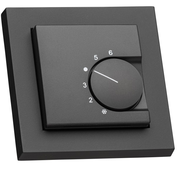 Raumthermostat für Gira E2 schwarz